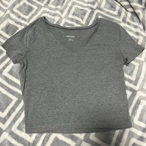 Gray crop top